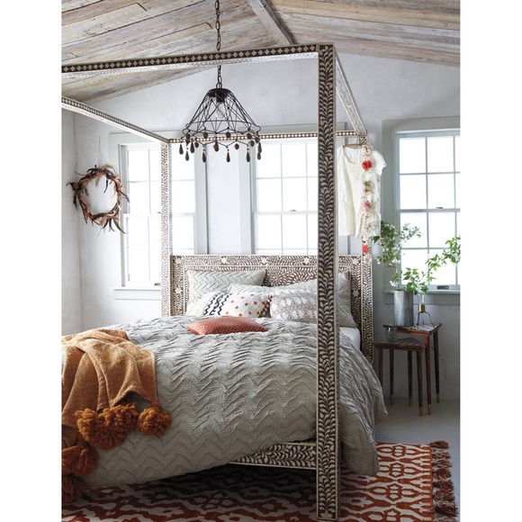 Anthropologie Bedding Textured Chevron Duvet Cover Poshmark